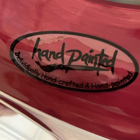 Vintage Tabletops Gallery Messino Fish Platter Chip and Dip HAND PAINTED 15”x10” - Picture 8 of 8